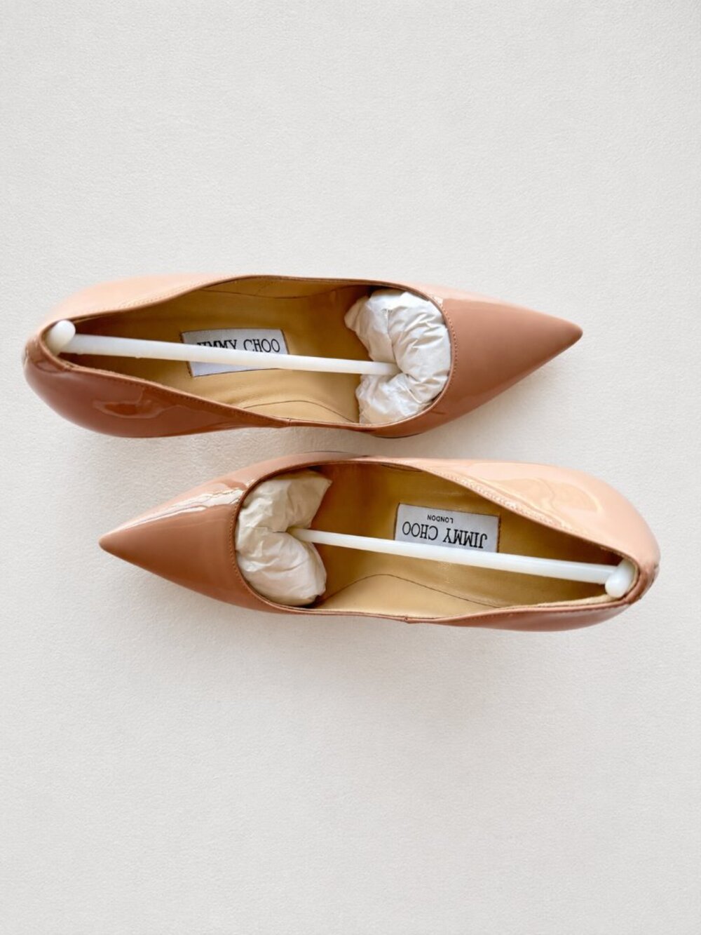 NIB Jimmy Choo Women's Abel Patent Leather Pointy Toe Pumps Powder Pink Size 36 - Picture 10 of 10